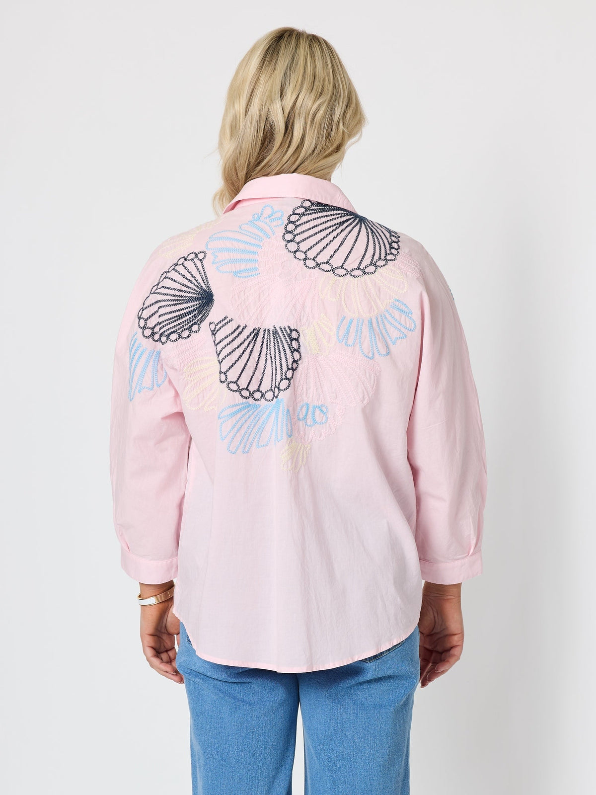 Gordon Smith Oasis Cotton Embroidered Shirt (Pink)