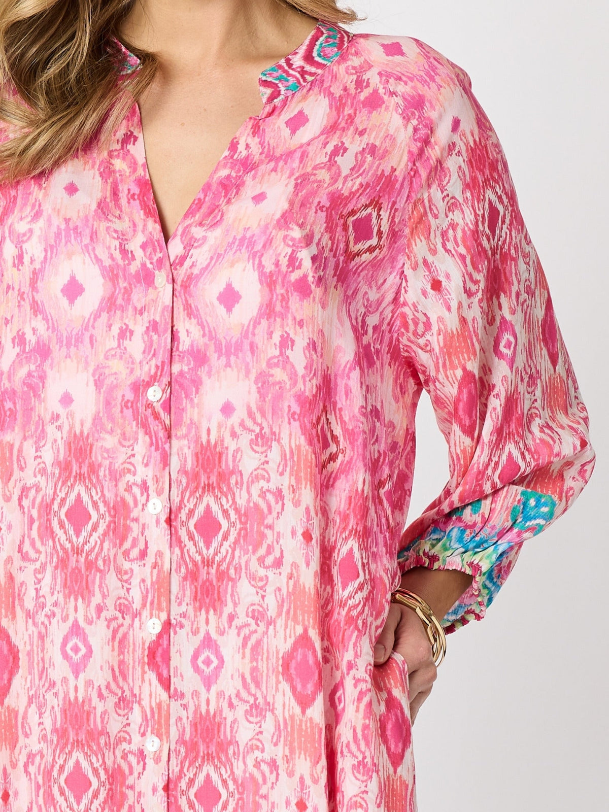 Hammock & Vine Coastal Daydream Print Dress (Raspberry Multi)