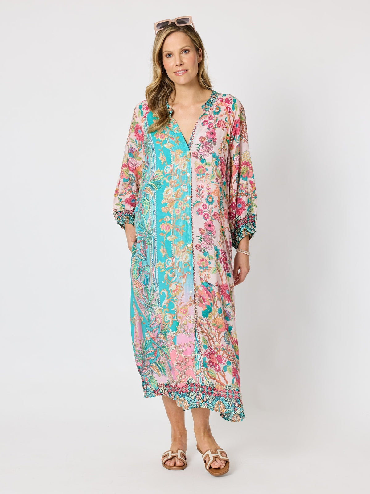 Image of Dresses. Product name - Botanica Floral Print Dress Blush Multi in Blush Multi colour by brand - Hammock & Vine