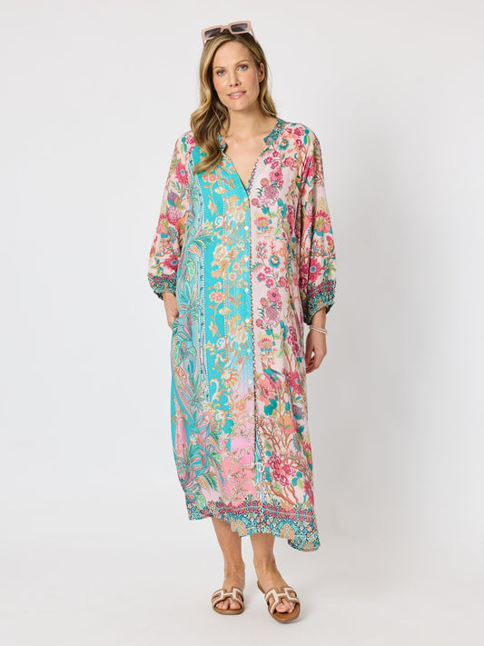 Image of Dresses. Product name - Botanica Floral Print Dress Blush Multi in Blush Multi colour by brand - Hammock & Vine