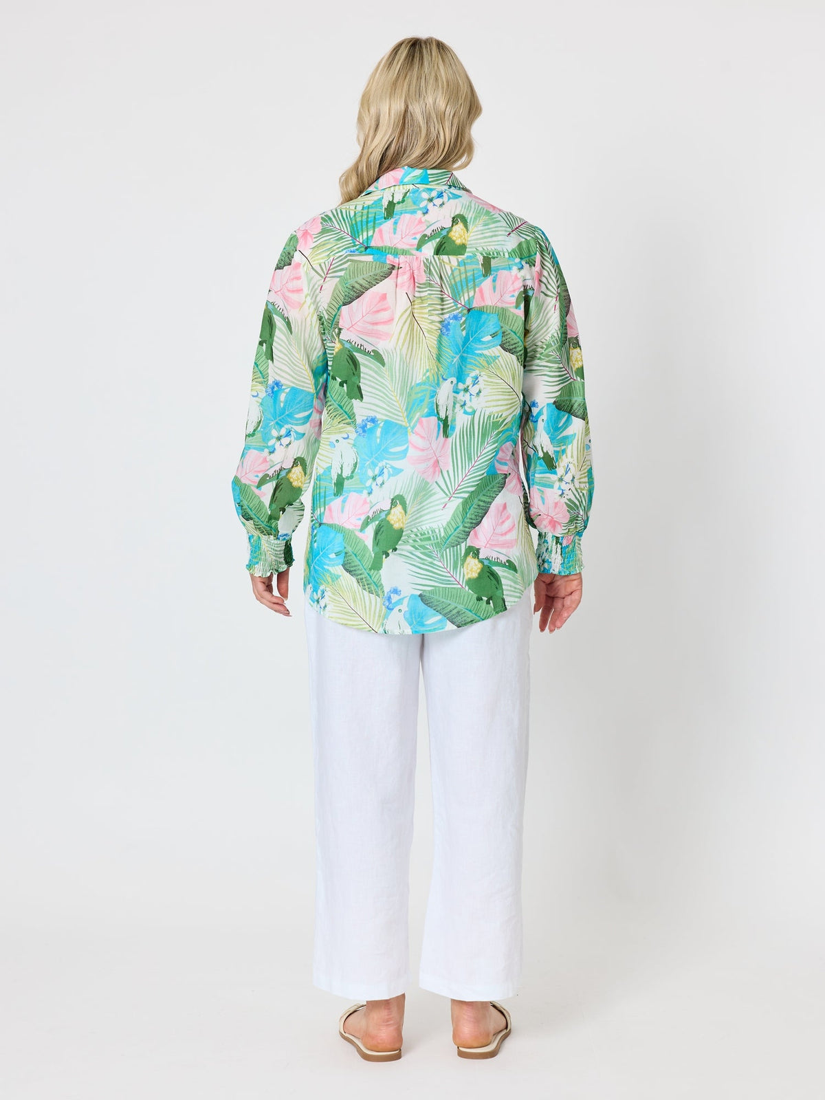 Gordon Smith Tropicana Floral Print Shirt (Seafoam Multi)