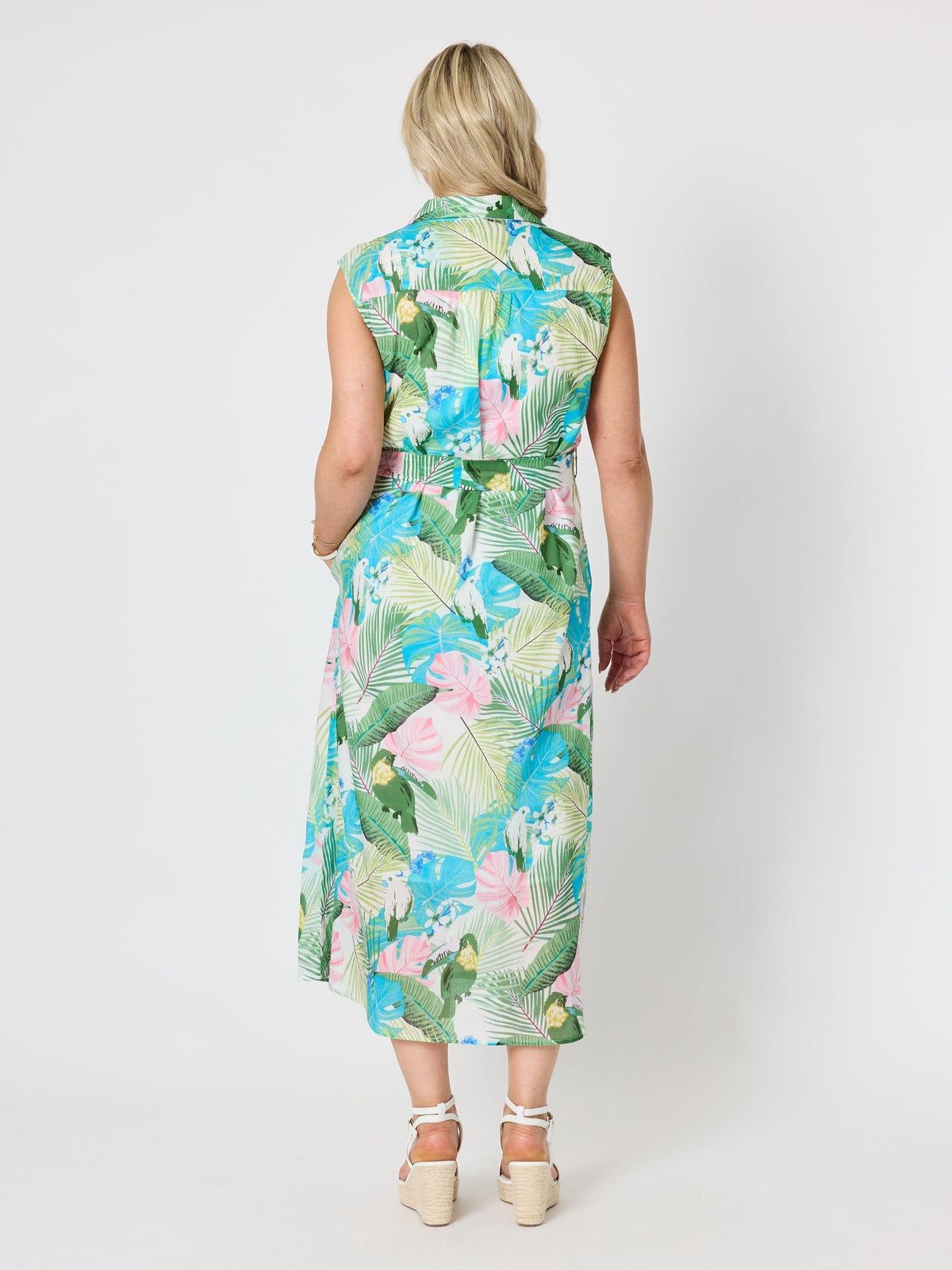 Gordon Smith Tropicana Floral Print Dress (Seafoam Multi)