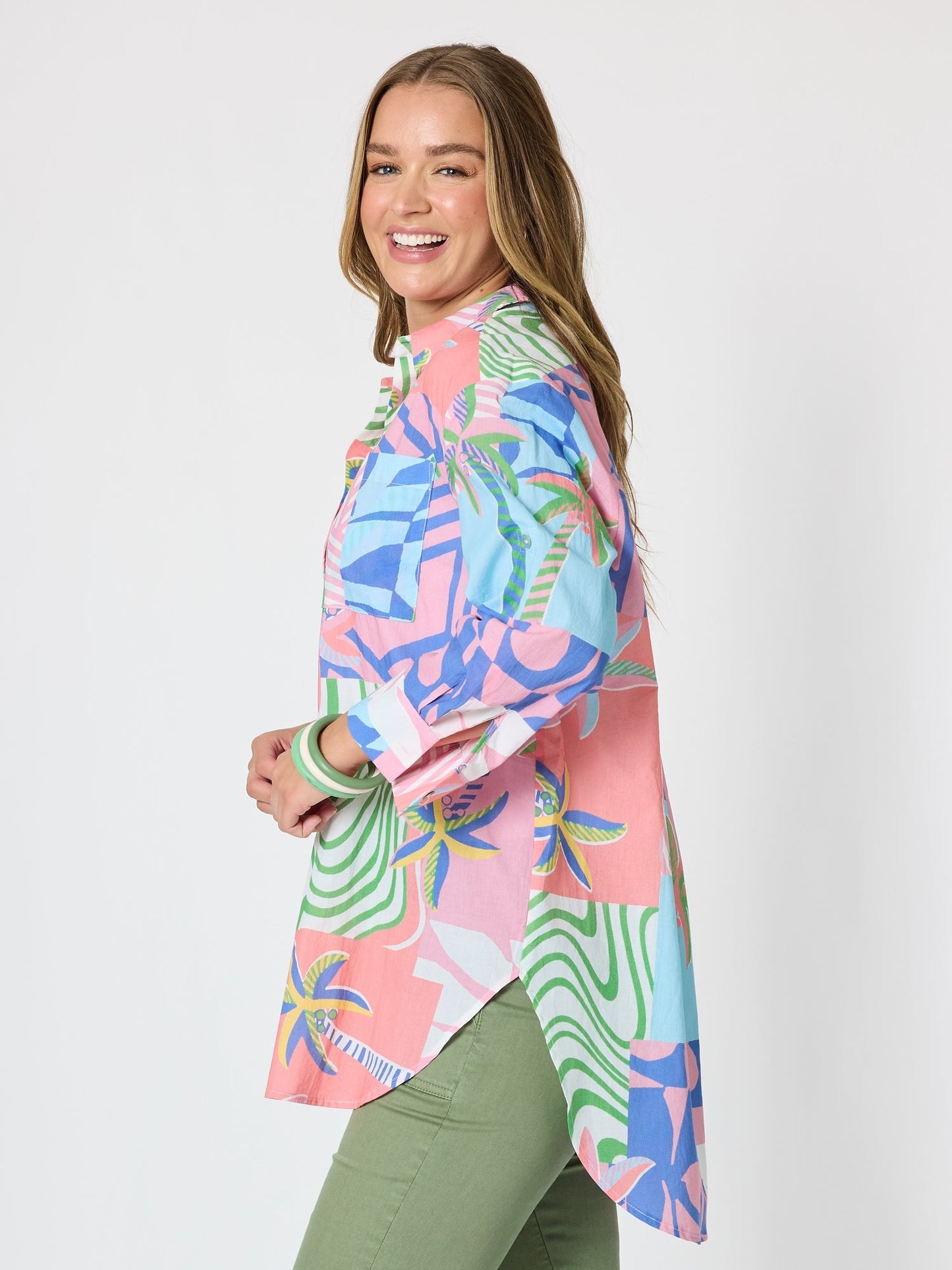 Threadz Urban Jungle Print Shirt (Musk Multi)