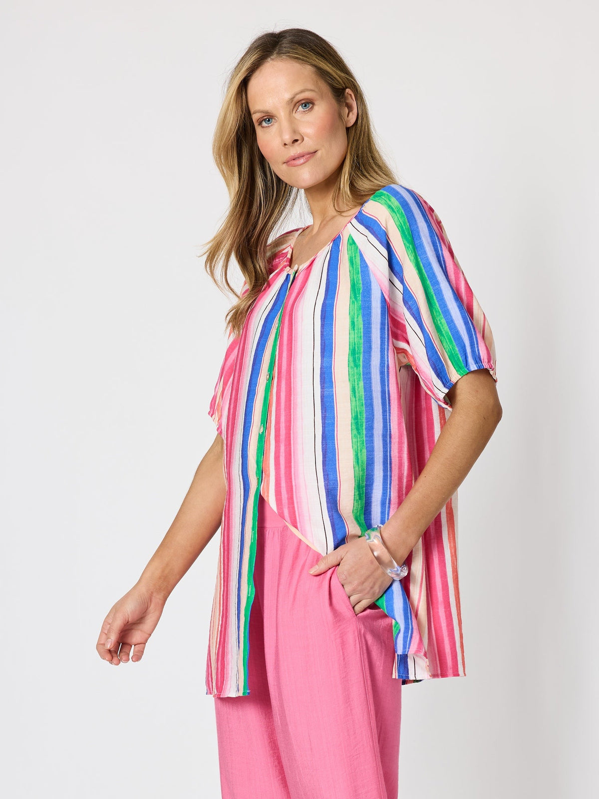 Clarity Jewel Stripe Top (Candy Multi)