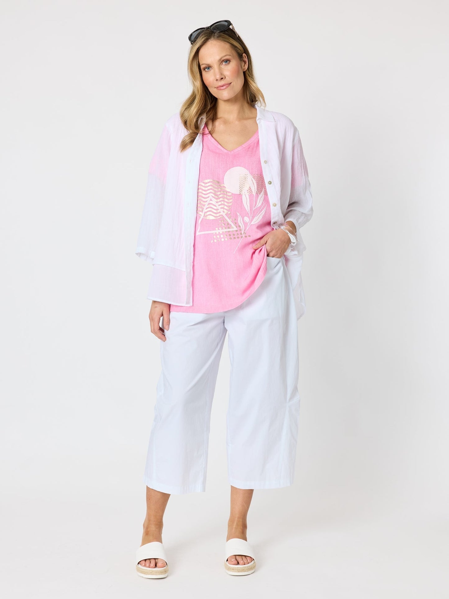 Clarity Orbit Print Top (Pink)