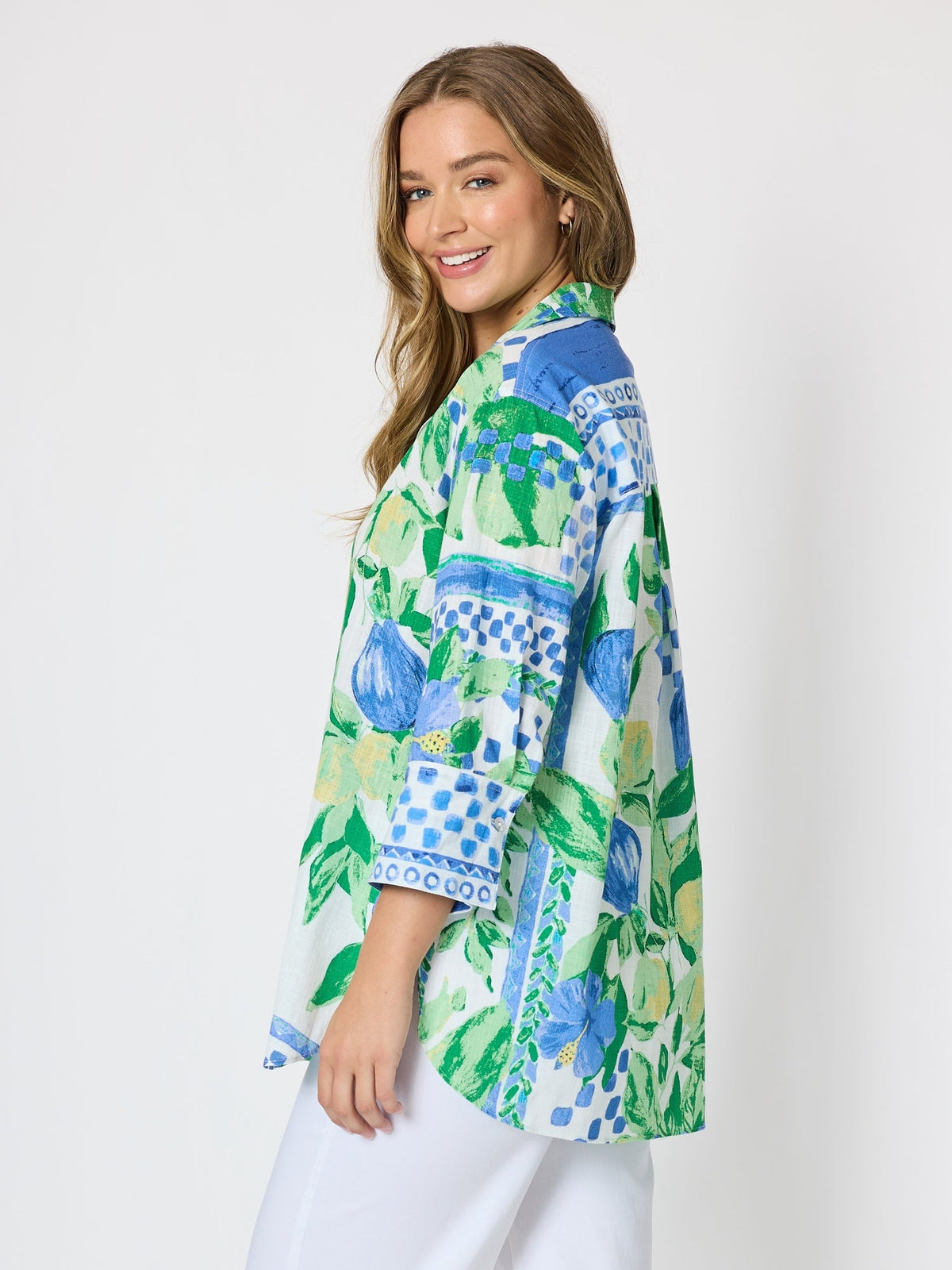 Threadz Limoncello Print Shirt (Apple Multi)