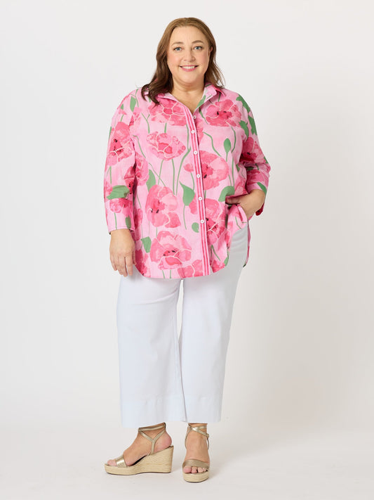Threadz Candy Garden Floral Print Shirt (Pink/Multi)