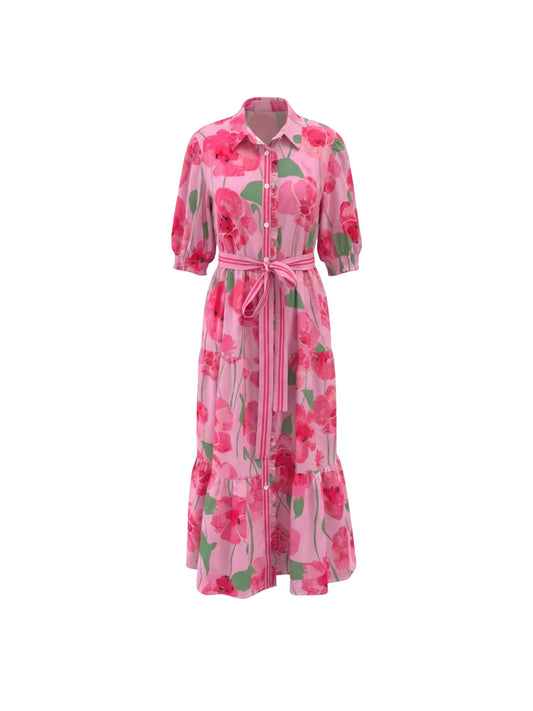 Threadz Candy Garden Floral Print Shirt Dress (Pink/Multi)