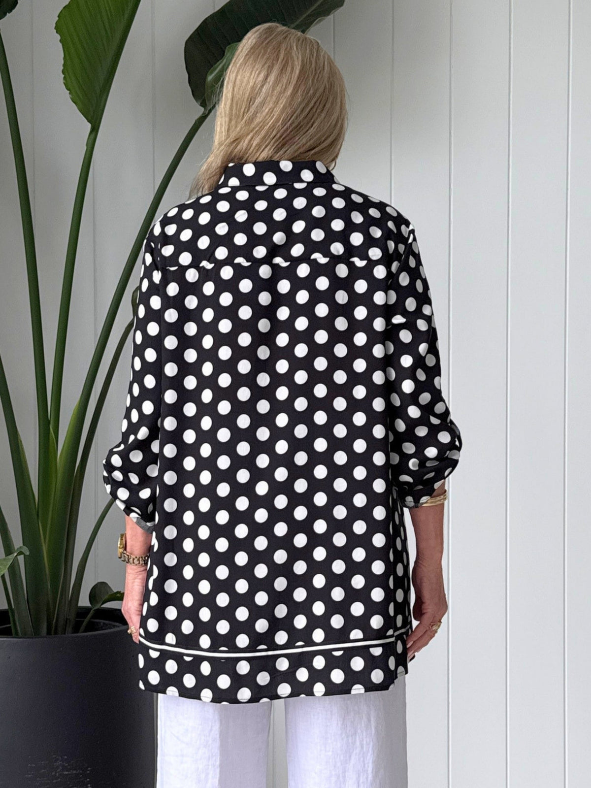 Clarity Del Mar Spot Print Shirt (Black/White)
