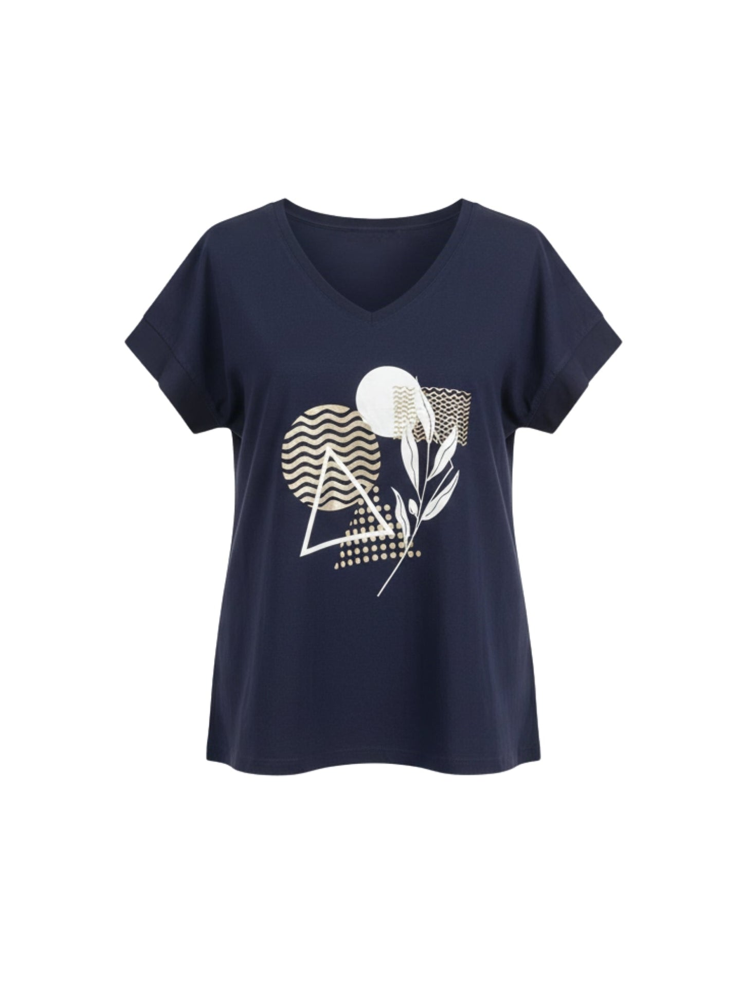 Clarity Orbit Print Top (Navy)
