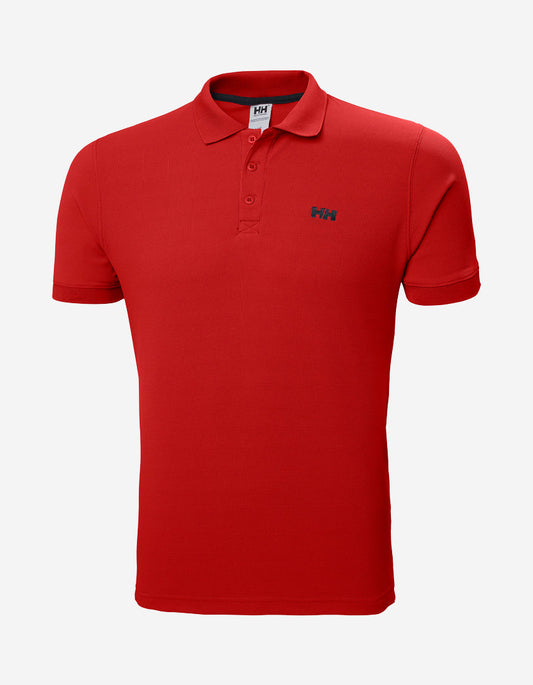 Image of a model wearing Tops. Product name - DRIFTLINE POLO, Red in Red colour by brand - Helly Hansen