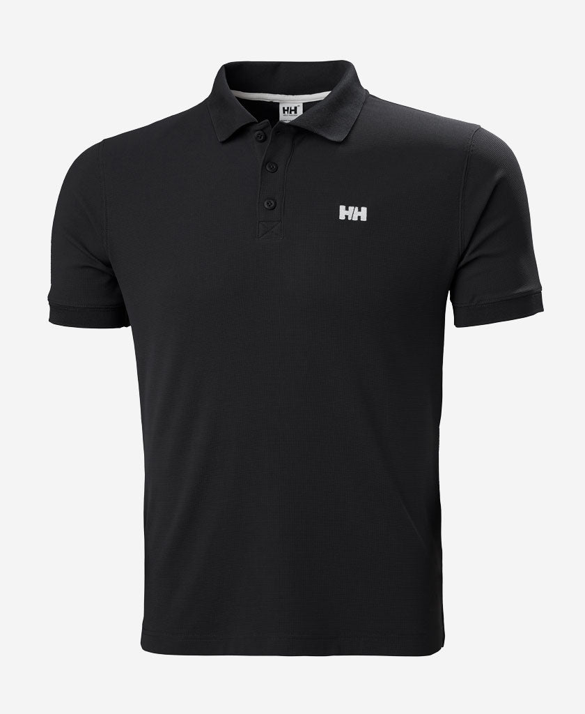 Image of a model wearing Tops. Product name - DRIFTLINE POLO, Black in Black colour by brand - Helly Hansen
