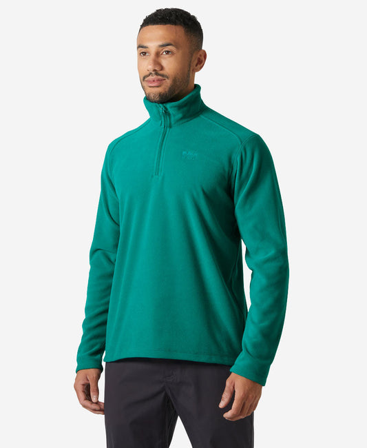 Image of a model wearing Outerwear. Product name - DAYBREAKER 1/2 ZIP FLEECE, Signal Green in Signal Green colour by brand - Helly Hansen