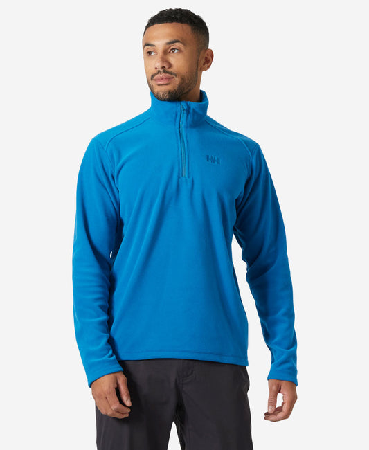 Image of a model wearing Outerwear. Product name - DAYBREAKER 1/2 ZIP FLEECE, Cerulean Blue in Cerulean Blue colour by brand - Helly Hansen