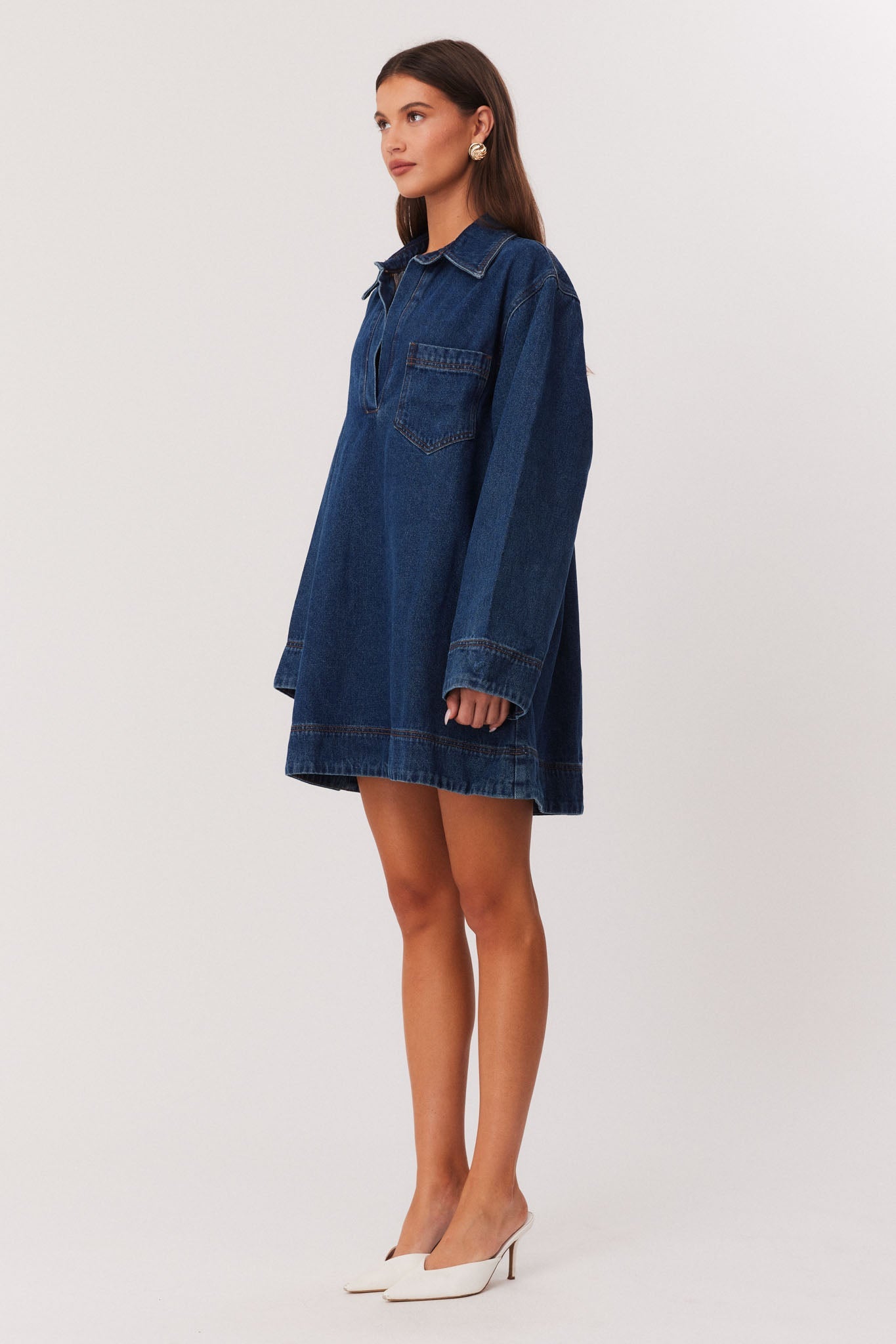 SNDYS DAVIDSON MINI DRESS (Indigo Blue)