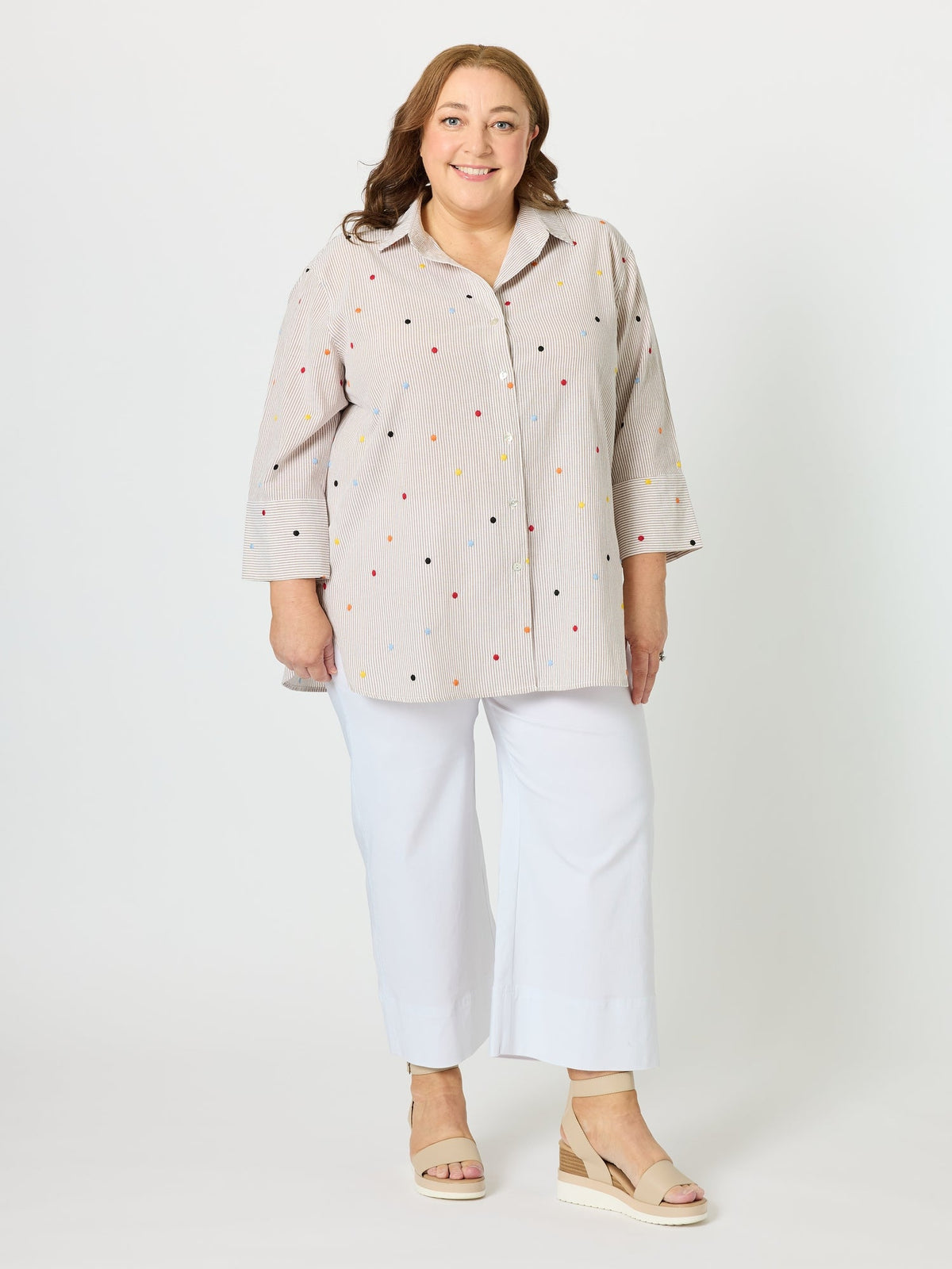 Gordon Smith Tuscan Stripe Cotton Shirt (Multi)