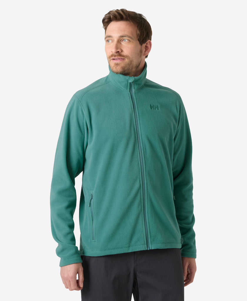 Image of a model wearing Outerwear. Product name - DAYBREAKER FLEECE JACKET, Opal Green in Opal Green colour by brand - Helly Hansen