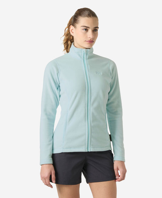 Image of a model wearing Outerwear. Product name - W DAYBREAKER FLEECE JACKET, Barely Blue in Barely Blue colour by brand - Helly Hansen