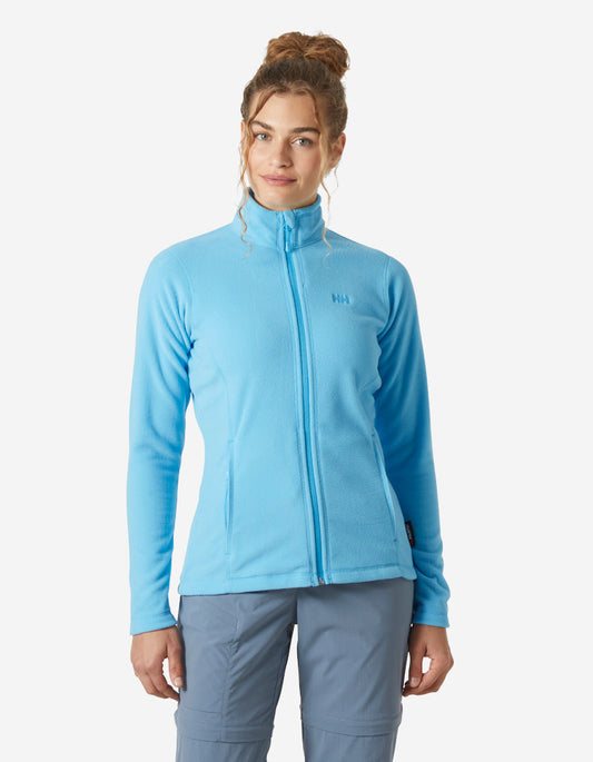 Image of a model wearing Outerwear. Product name - W DAYBREAKER FLEECE JACKET, Aqua in Aqua colour by brand - Helly Hansen