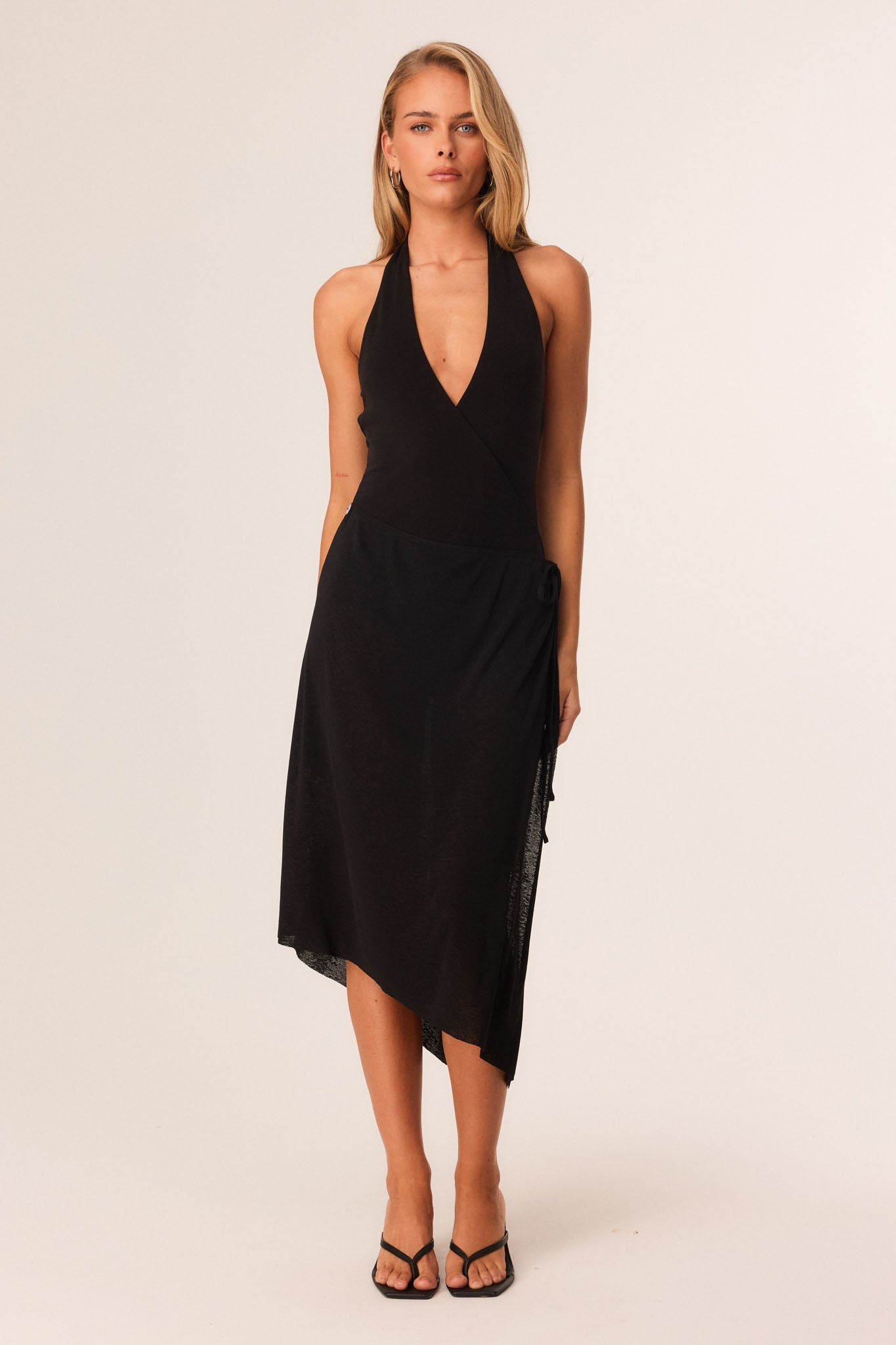 Image of Dresses. Productname: SNDYS FILLIPA MIDI DRESS in Black colour by brand - SNDYS