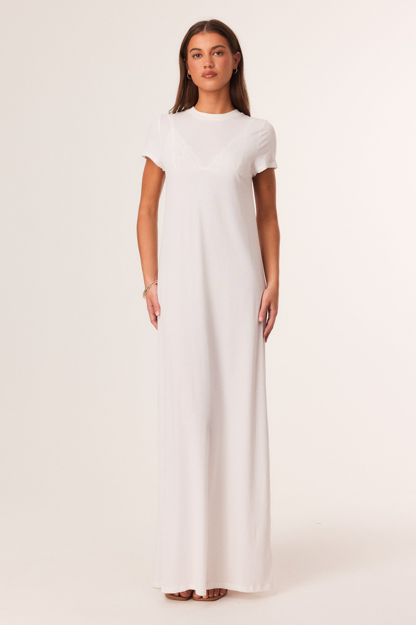 Image of Dresses. Productname: SNDYS HENNY MAXI DRESS in White colour by brand - SNDYS