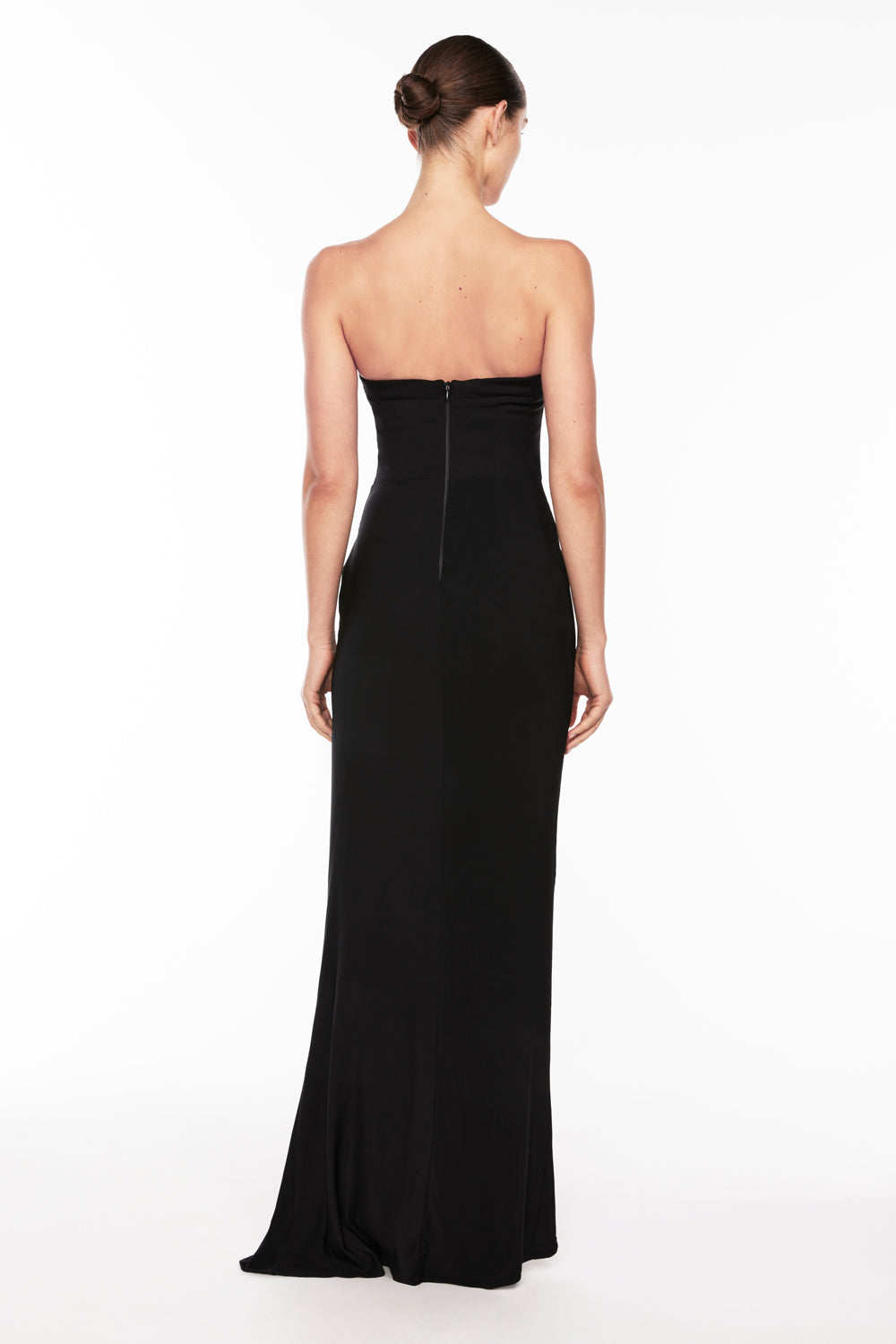 Asymmetrical Games Strapless Gown (Black)