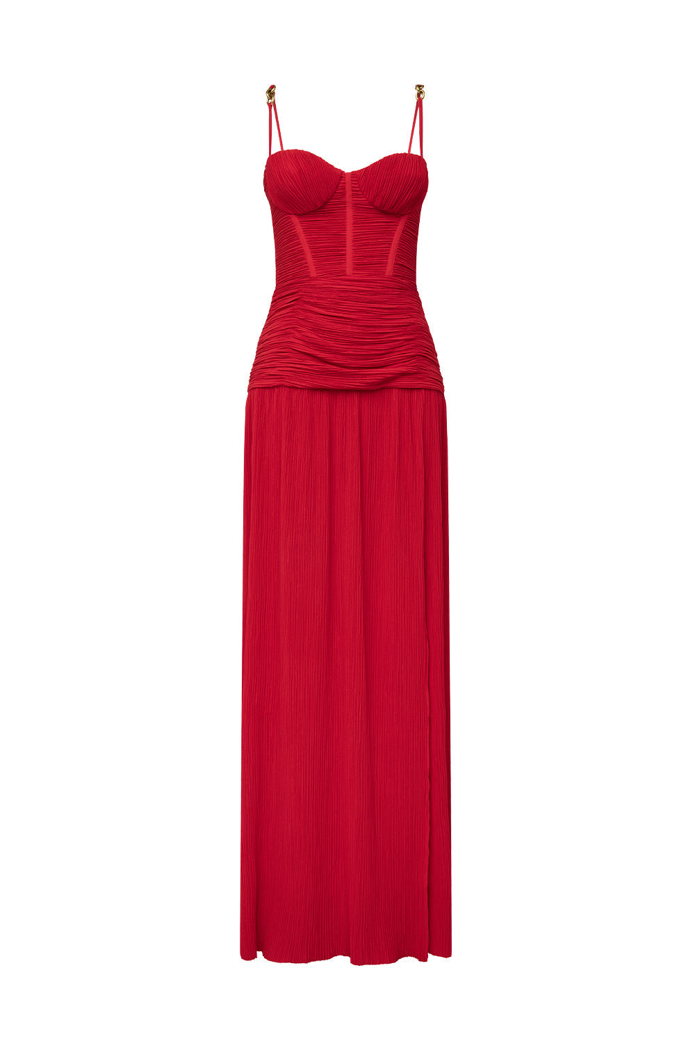 Double Time Pleat Dress (Red)