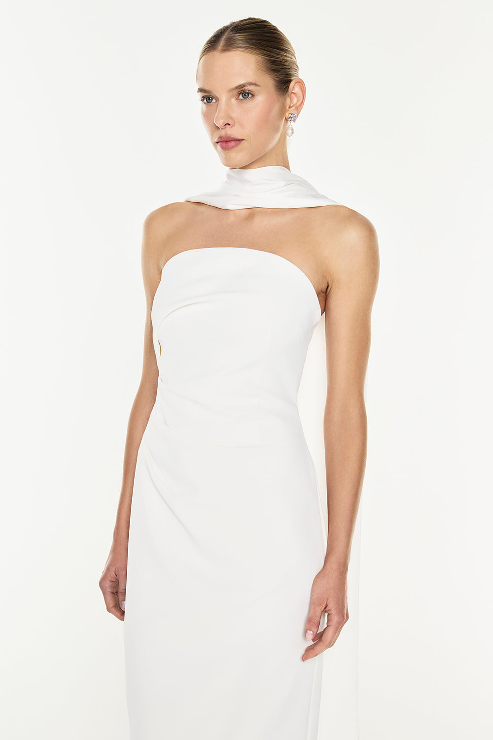 Image of Scarves & Shawls. Productname: Glossed Over Scarf in White colour by brand - Manning Cartell