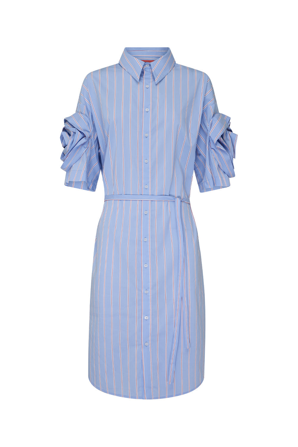 Image of Dresses. Productname: Opposite Energy Shirt Dress in Blue/Merlot colour by brand - Manning Cartell