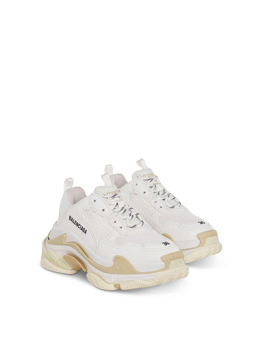 BALENCIAGA Triple S Sneakers (White)