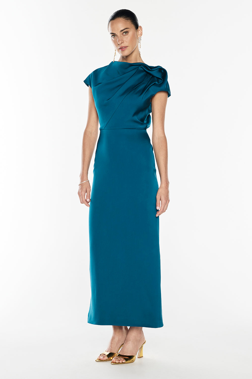 Grand Illusion Maxi Gown (Peacock)