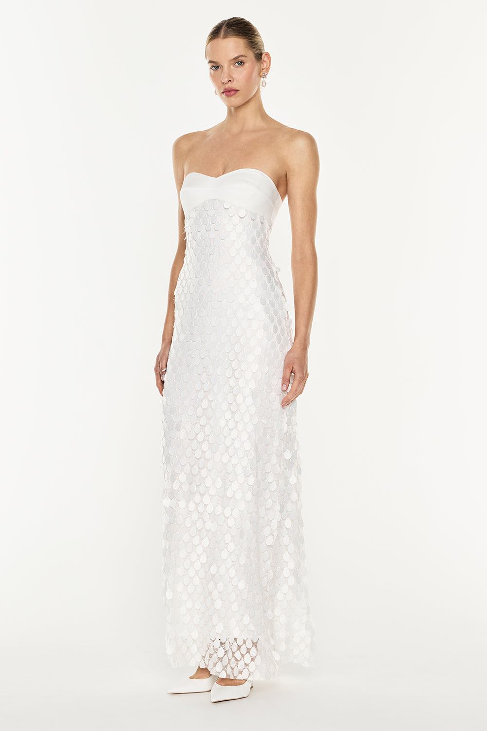 Image of Dresses. Productname: Supreme Extreme Balconette Dress in Ivory colour by brand - Manning Cartell