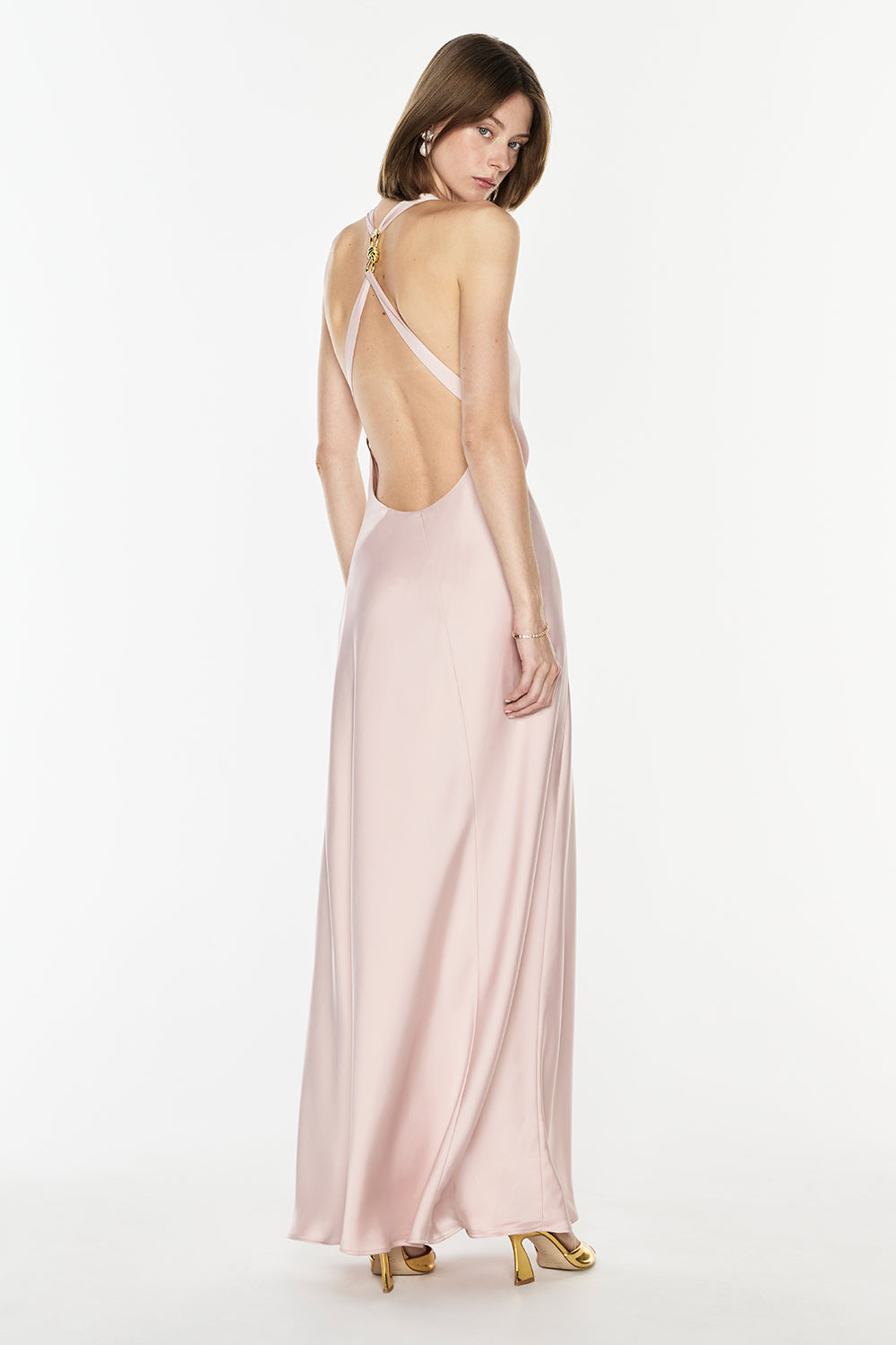 Image of Dresses. Productname: Charmed Cowl Slip Dress in Rose Pink colour by brand - Manning Cartell