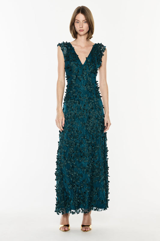 Image of Dresses. Product name - Enchantment Gown in Emerald Green colour by brand - MANNING CARTELL