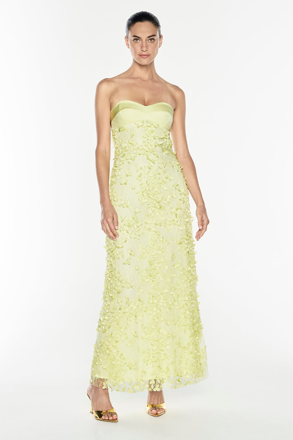 Image of Dresses. Productname: Enchantment Balconette Dress in Limoncello colour by brand - Manning Cartell