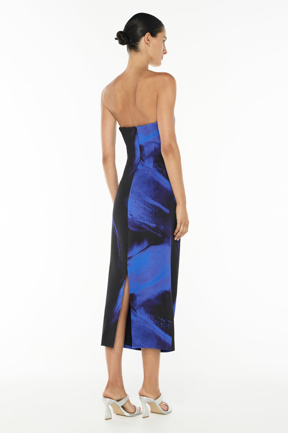 Life Electric Strapless Dress (Cobalt / Black)