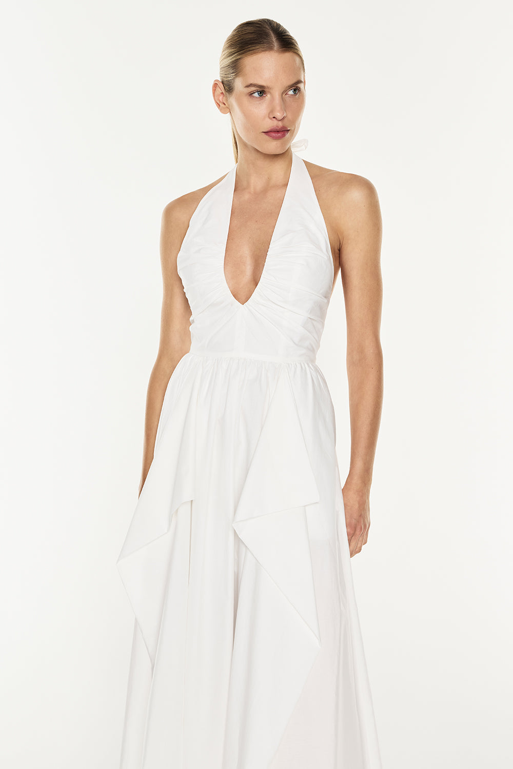 Provence Halter Dress (White)