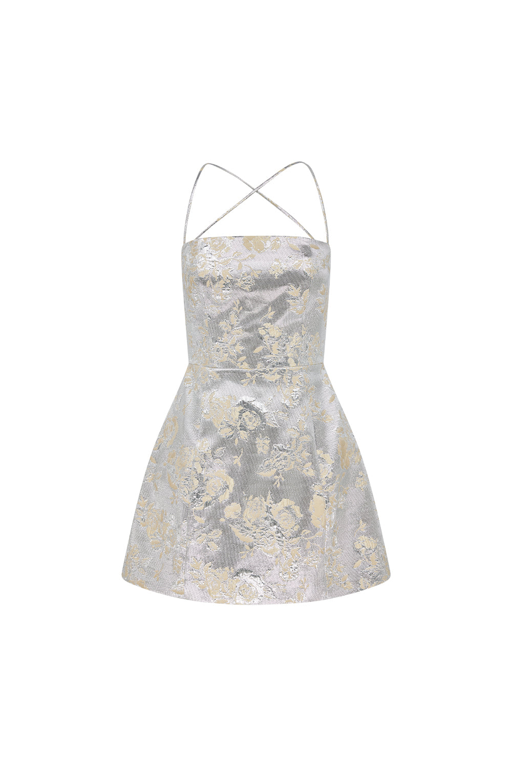 Precious Metal Mini Dress (Silver)