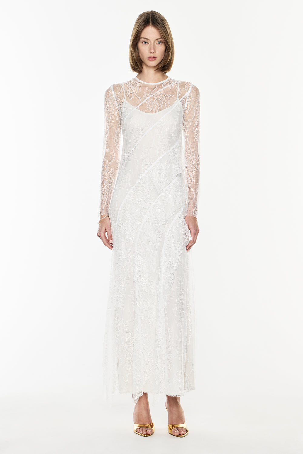 Sheer Bliss Dress (White)