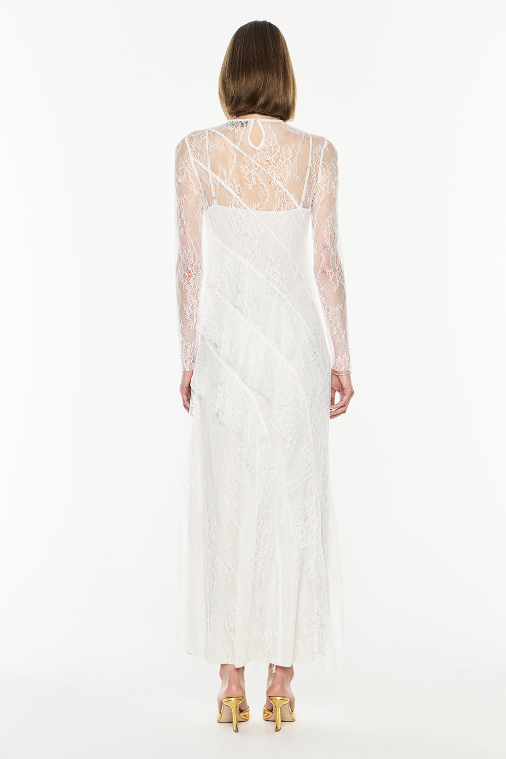 Sheer Bliss Dress (White)