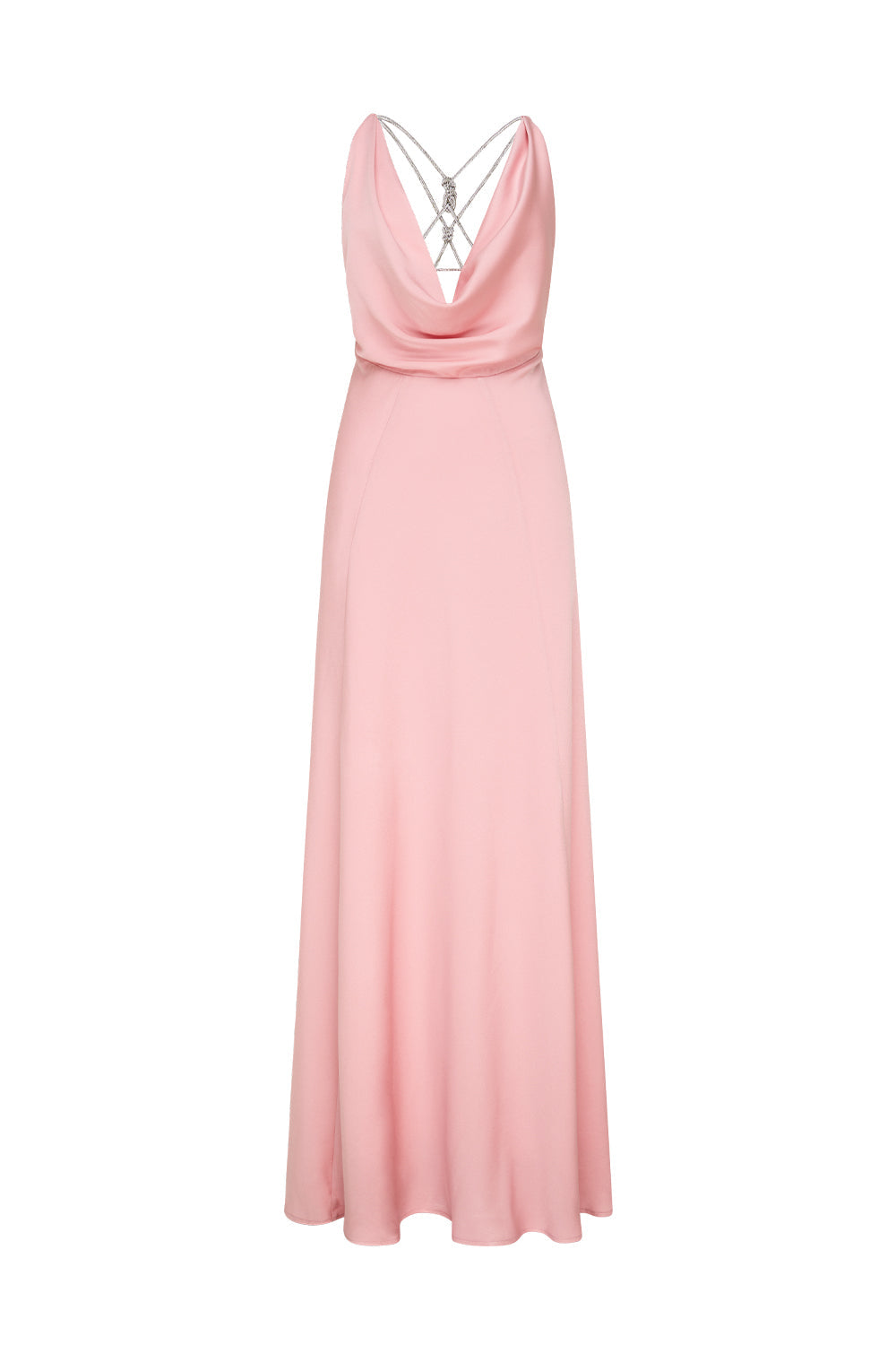 Image of Dresses. Productname: First Dance Cowl Dress in Pastel Pink colour by brand - Manning Cartell