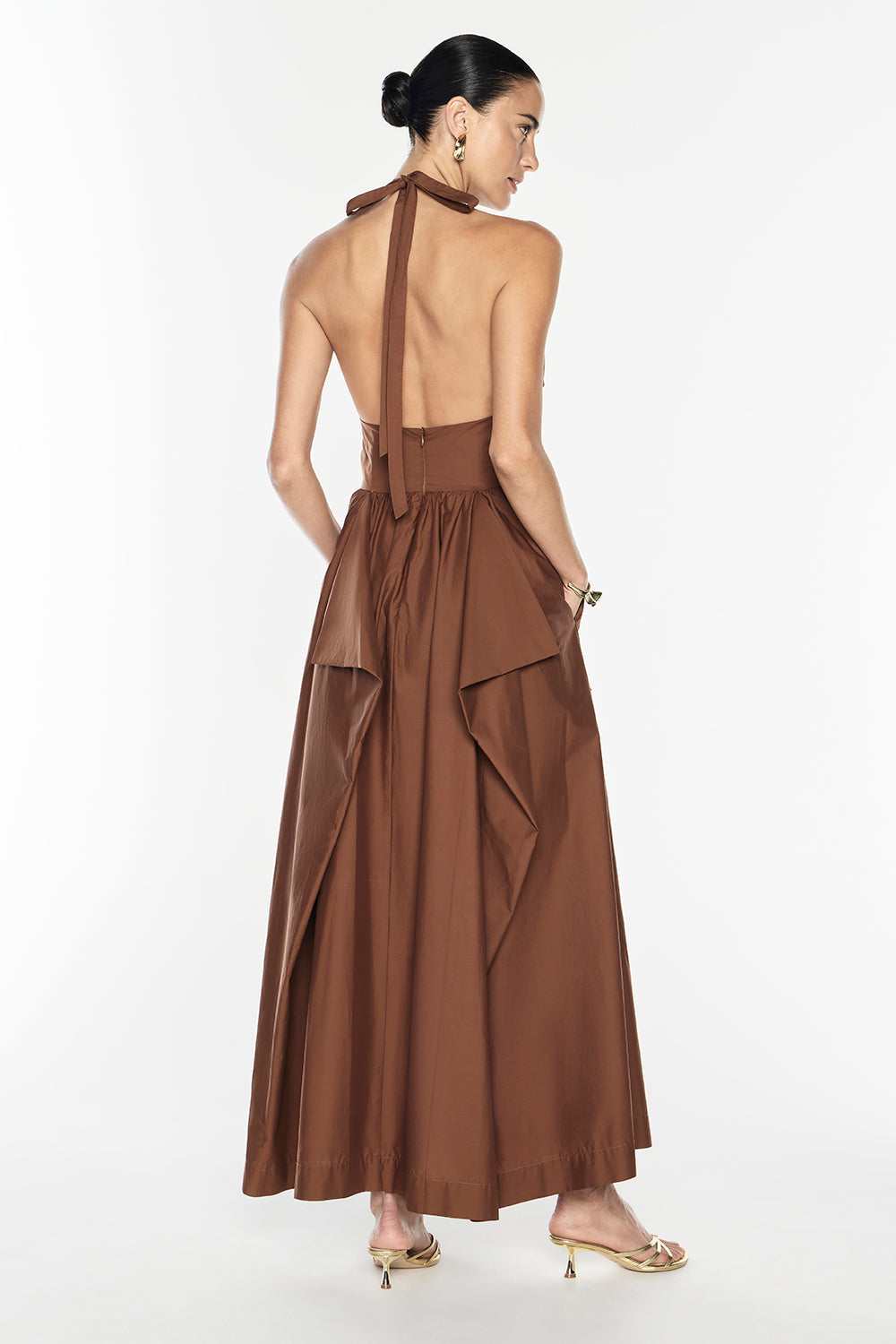 Provence Halter Dress (Cognac)