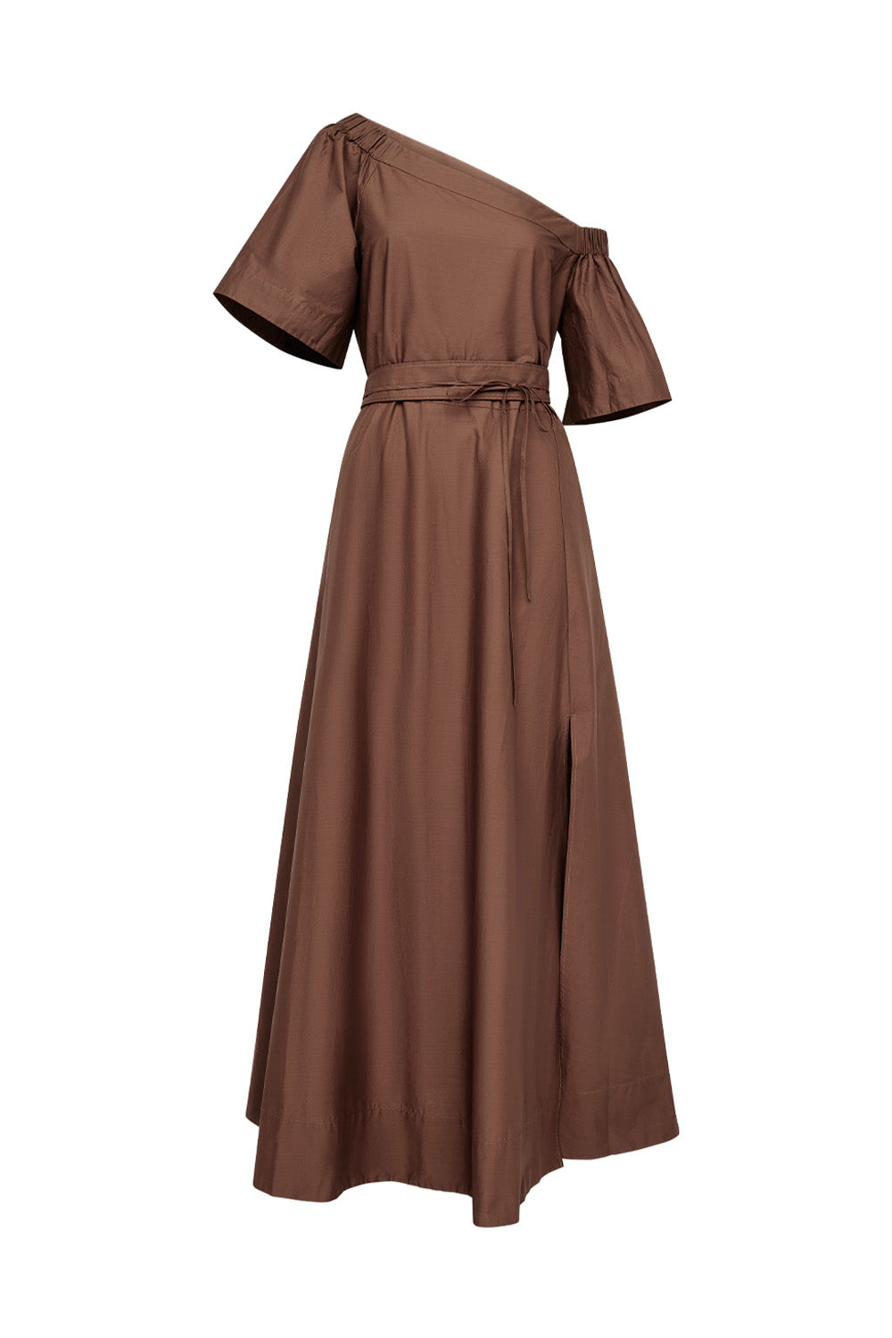 Image of Dresses. Productname: Provence Off Shoulder Dress in Cognac colour by brand - Manning Cartell