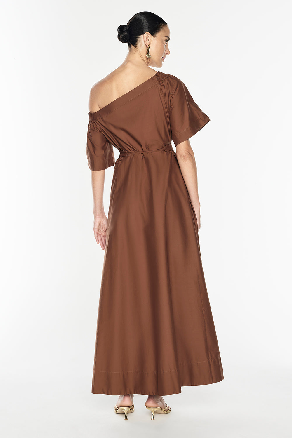 Provence Off Shoulder Dress (Cognac)