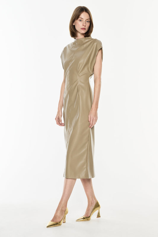 Image of Dresses. Productname: Major Players Dress in Taupe colour by brand - Manning Cartell