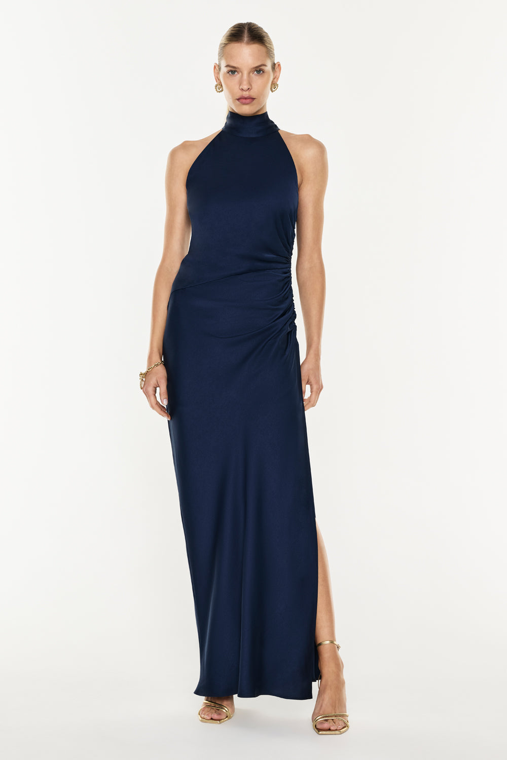 Image of Dresses. Productname: Twilights Kiss Racer Dress in Midnight Navy colour by brand - Manning Cartell