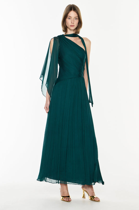 Image of Dresses. Productname: Love Language Dress in Emerald Green colour by brand - Manning Cartell