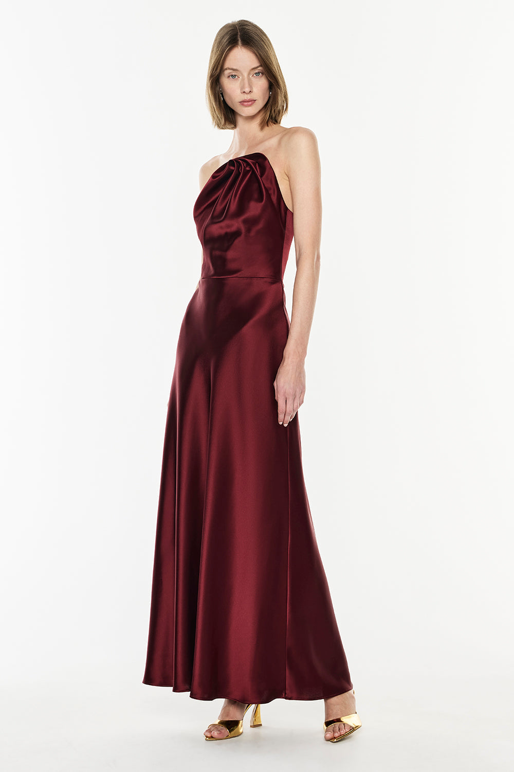 Show Me Love Strapless Gown (Dark Cherry)