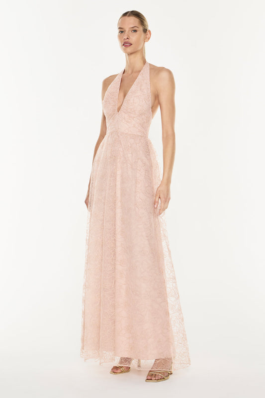 Image of Dresses. Productname: Rose Tinted Gown in Dusty Pink colour by brand - Manning Cartell