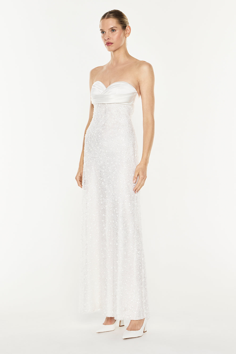 Amplified Heart Balcontte Dress (White)